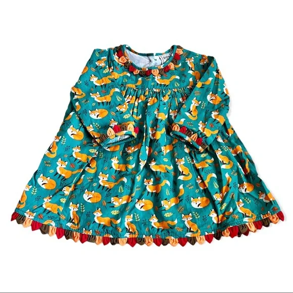 NWOT Cotton Kids Fox Dress - Picture 1 of 8